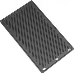 onlyfire Cast Iron Grill Plate, Can Be Used on Both Sides, 44 x 25.5 cm, Reversible Grill Plate for Spirit I & II 200 Series Gas Grills, BBQ Cast Plate for Weber Spirit E210 E220 S210 S220 Gas Grills