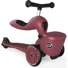 Scoot & Ride Highwaykick 1 Lifestyle Wildcat 2-in-1 Balance Bike & Scooter for Children (1-5 Years), with Storage Space, Height Adjustable, Safety Pad, up to 50 kg, Wildcat Design