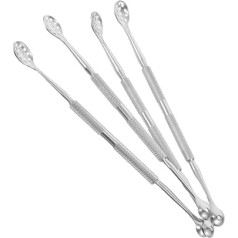 SAFIGLE 4 Stück Teiliges Professioneller Nagelhautentferner aus Edelstahl Doppelseitiges Maniküre Pedikürewerkzeug mit Präzisen Spitzen Langlebig Scharf für Fingernägel und Zehennägel