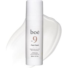 Boë No. 9 Feuchtigkeitsspendende Gesichtscreme mit allmählicher Bräunung – Glättet, verleiht Geschmeidigkeit,, Anti-Aging, steigert die Elastizität und schützt vor UV/Blaulicht – Leichte Textur, 30 ml