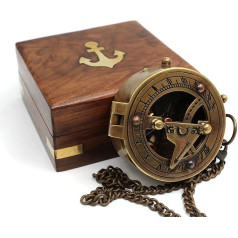 MAR Handmade Brass Compass, Camping and Travel Equipment, Perfect Sailor Gift, Pocket Compass, Vintage Home Decor, Gift for Friends, Family, Kids