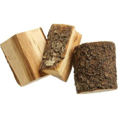 HENDI Smoking Wood Pieces, Aromatic Wood Chips, Smoking Chips, Natural Wood, for Hot Smoking, Ideal for Pizza Ovens, Outdoor Ovens and Grills, 3 kg, Almond