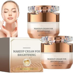 Niacinamide Face Cream for Women, Smooth, Moisturising Niacinamide Makeup Cream for Even Skin Tone, Lazy Face Concealer Reduces Dullness with Vitamin C (2 Pieces)