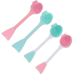 FRCOLOR Pack of 12 Hand-Held Cleaning Brush Lip Brush Silicone Face Cleanser Face Cream Applicator Deep Cleansing Brush Face Brush Clean Film Tuning Silica Gel