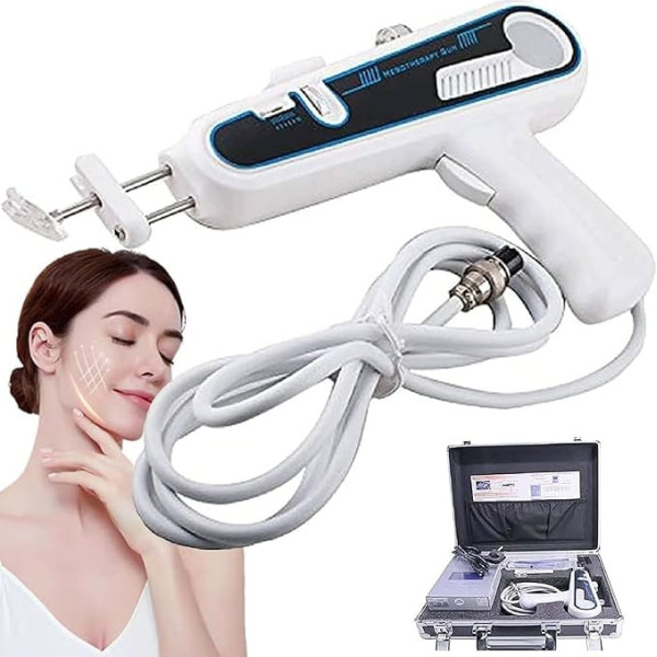 MINHUIJIHUI Mesogun Injector Skin Treatment Device, Neck Beauty Instrument, Skin Rejuvenation Machine, Vanadium Titanium Beauty Instrument, Water Injector, for Wrinkle Removal and Skin Treatment