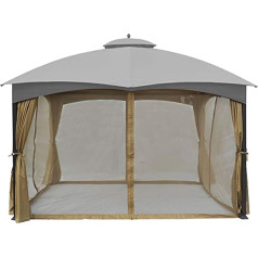 ABCCANOPY Replacement Netting Panels for 3 x 30cm Gazebo Beige