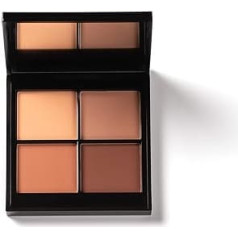 PHASE ZERO Makeup Quad Eyeshadow Palette Bombay Rose 5.2g/5.2g - Pigmented Warm Tone Neutral Eyeshadow Palette with Four Matte Pigments