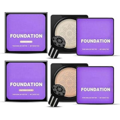 Flawless Radiant Skin Instant, Instant Glow Korean BB Creams, Flawless Cushion Foundation, Even Skin Tone Makeup Base, Oil Control Moisturising, Light & Smoothing (Natural + Ivory)