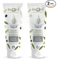 Aphrodite Jugendelixir Hand Cream & Foot Cream - Body Lotion Set with Moisturising Cream Dry Skin - Hand Care, Foot Care Cream - Hand Cream Gift Set (Foot Cream 100 ml, Hand Cream 100 ml)
