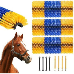 VEVOR Scratching Brush for Livestock, Set of 3 Livestock Brush with 6 Screws, 43.5 x 19 x 10 cm Scrubbing Brush, for Relieving Itching & Cleaning, Grooming, Scratching Post Brush for Horses, Pigs &