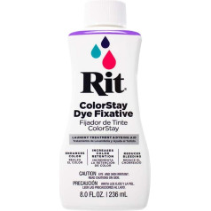 Craft County Rit ColorStay Dye Fixative Improves and Preserves Colours Reduces Bleeding Ideal for Most Fabrics for Dyeing Projects (8z)