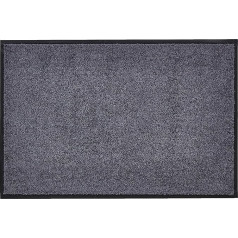 andiamo Super Verdi Doormat for Indoor and Covered Outdoor Areas with Non-Slip Backing Suitable for Washing Machine – Grey, 60 x 90 cm