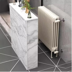 Radiator Cover Slat Grill Rack Cabinet - Modern Design for Living Room Heating Cabinet Shelf for Heat Dissipation