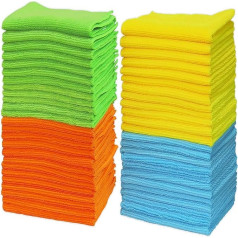 Simple Houseware Pack of 50 Microfibre Cleaning Cloths (12 x 12)