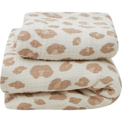 Leevje® Children's Bed Linen Blanket 100 x 135 cm [100% Cotton] - Bed Linen for Children 2-Piece (Leo, Blanket 100 x 135 cm + Pillow 40 x 60 cm)