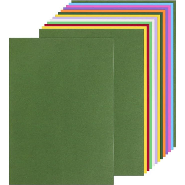 50 Sheets Coloured Card Paper A4 Thick Paper 250gsm Blank Heavy Cards Warehouse Construction Paper Craft Paper for Invitations, Printers, Postcards, Thank You Cards, DIY Cards (A4)