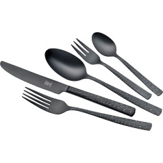 Justinus Cutlery Set Matt Black 18/10 Stainless Steel for 6 People