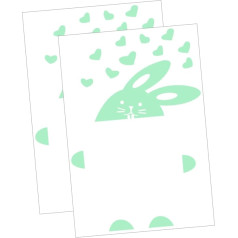 ROMISBABA 2 Satz Luminöse Wandsticker Häschenform Nachtlicht Aufkleber für Schlafzimmer Kinderzimmer Leuchtende Schalteraufkleber ohne Rückstände Leicht Anzubringen