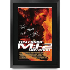 HWC Trading FR A3 Mission Impossible 2 Movie Poster Tom Cruise Gifts Printed Poster Signed Autograph Picture for Movie Memorabilia Fans - A3 Framed