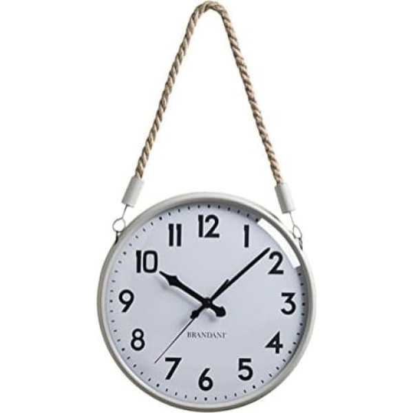 BRANDANI Corda Clock Sand/White Metal/Glass, Multicolor, One Size
