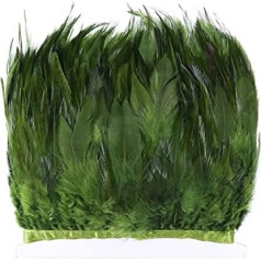 Fluffy Rooster Feathers Trimming for Handmade Craft Chicken Plum on Ribbon Wedding Dress Accessories Decoration Feather for Crafts