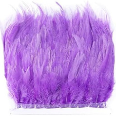 Fluffy Rooster Feathers Trimming for Handmade Craft Chicken Plum on Ribbon Wedding Dress Accessories Decoration Feather for Crafts