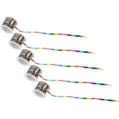 AKOOSY 5rollen Pailletten-spulenschnur Nähen Pailletten Saiten Diy Paillette Trim Handwerk Kleid Dekor Paillettenschnur Bastelprojekt Eleganz