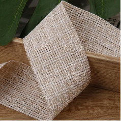 50mm Tweed Embroidery Plaid Ribbon Webbing 2 Inch DIY Garments Sewing Accessories Hair Bow Vintage Korean Cotton Ribbon Trimming-003-50mm 20 Yards