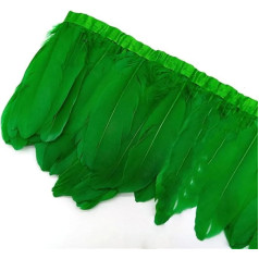 Fransenborte mit Gänsefedern, 1 m, zum Basteln, für Hochzeit, Party, Kleid, Dekoration, Nähband, Bastelzubehör, 15–20 cm, 98 cm, 1 Meter