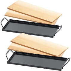 Rosenstein & Söhne Räucher Grill Boards: 4 Cedar Wood Grill Boards for Charcoal & Gas Grills, with Metal Frame (Cedar Grill Boards, Aroma Panel, Flame Salmon Boards)