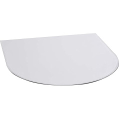 FIREFIX 1953/2 Glass Base Plate (Heat Protection Oven), Round Arch Base Plate (1000 x 1100 x 600 mm), 8 mm Thick Clear Glass (Safety Glass ESG) with Facet Cut (20 mm, Circumferential)