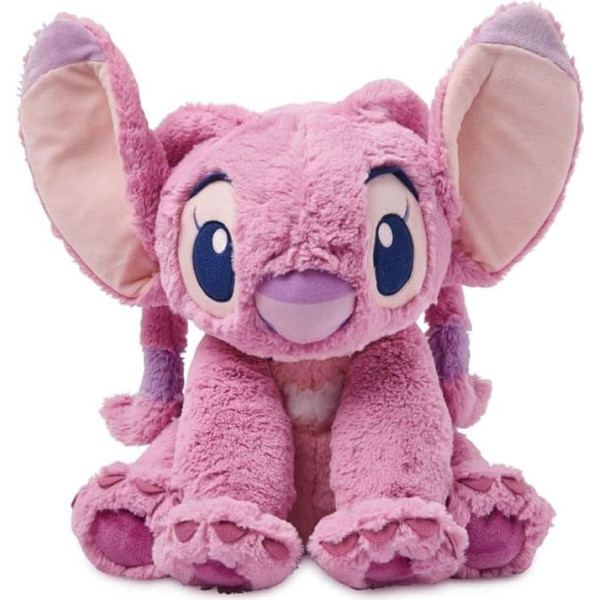 Disney Store Official Angel Medium Soft Toy for Kids, Cuddly Character with Fuzzy Texture and Embroidered Details, Flexible Floppy Ears, Plushy Suitable for All Ages.