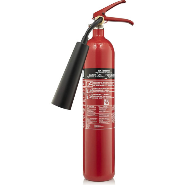 Smartwares CO2 Fire Extinguisher - 2 kg - for A & C Fire - Suitable for Electric Fire - Includes Bracket - FEX-15621