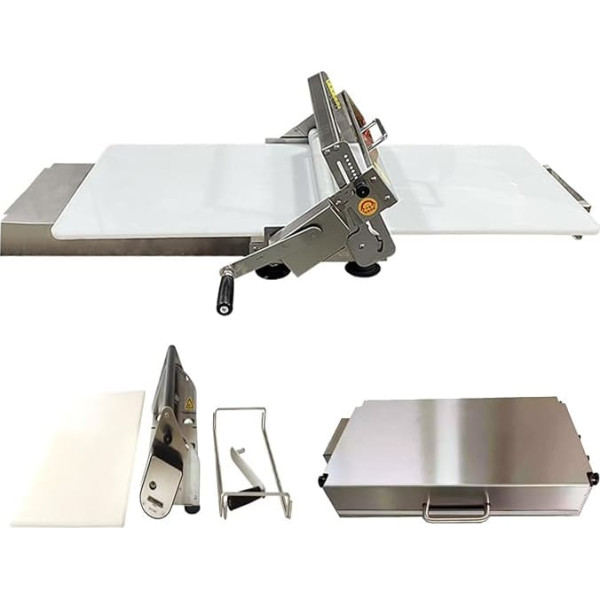 Foldable Dough Rolling Machine, 55 Adjustable Thicknesses, Commercial Capacity for Pizza, Croissants, Pastries and Fondant