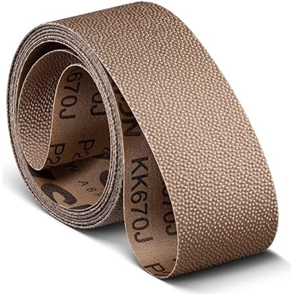 VSM Xelerion KK670J Sanding Belt, 150 x 2000 mm, Flexible Fabric Sanding Belt for Stainless Steel, Aluminium & Steel, Homogeneous Finish up to High Gloss, Pack of 20, Choice of Grit: A016 / P1200