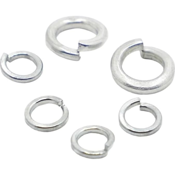 10/50/100 Stück verzinkter Stahlfeder-Split-Lock-Unterlegscheibe, elastische Dichtung, M2,5, M3, M4, M5, M6, M8, M10, M12, M16, M18, M20, M24(10pcs M12)