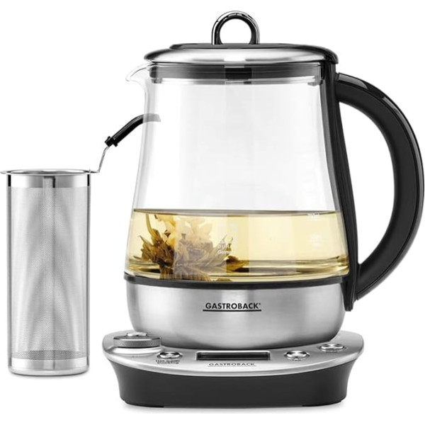 Gastroback 42438 1.5L 1400W Silver, Transparent tea maker 42438, 1400 W, 220-240, 50-60, 225 mm, 210 mm, 275 mm