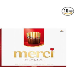 merci Finest Selection Great Variety - 1 x 400g - Filled and Unfilled Chocolate Specialties (Pack of 10)