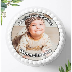 9533 Edible Photo for Cakes, Cake Picture, Children's Birthday, Cake Topper with Your Own Photo and Text Free Design - Super Quality