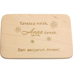 Spruchreif Wooden Breakfast Board with Turkish Engraving 