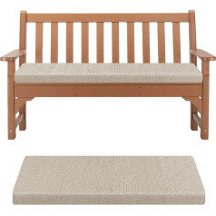 Kimgull Bench Cushion, Seat Cushion, Replacement Cushion, Sponge Bench Cushion with Zip, Removable, Slip-proof Chair Cushion for Swings, Windowsill (Taupe 80 x 40 x 5 cm)