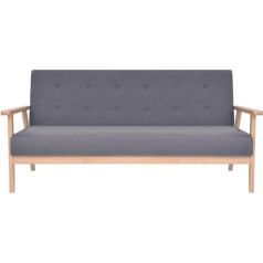 Hetftjn Lounge Sofa Sofas Camping Couch Camping Sessel - 3-Sitzer Sofa Stoff Dunkelgrau für Büro Hotelzimmer Sitzzimmer Relaxationsraum