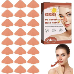 Pack of 24 Nose Protection, Sun Protection Nose, UV Nose Protection, Outdoor, Nose Plasters, Outdoor Nose Protection, Nose Protection, Sun Protection Nose Patch for Men and Women, Outdoor Sports
