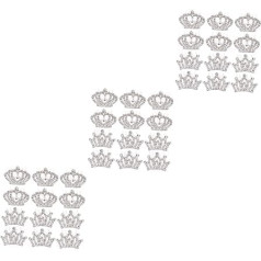 WOONEKY Pack of 36 Crown Hair Comb Girls Headbands Hair Accessories Tiara Hair Elf Eyebrow Pencil Children's Hair Clips Hair Clip Children Rhinestone Headdress Crown Headpiece Alloy Silver