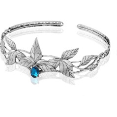 Alloy Leaf Crystal Greek Goddess Headpiece Headpiece Adjustable Elf Crown for Prom Birthday Party Valentine's Day Costume