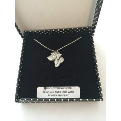 A23 Sm Labrador’s Head PENDENT REAL 925 sterling silver Necklace Handmade 18 inch chain with prideindetails gift box