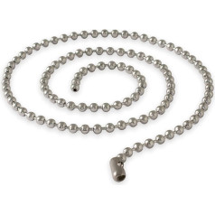 Fly Style ball chain, stainless steel, silver, thicknesses 1.6 - 8 mm, lengths 20 - 180 cm, dog tag necklace for men and women.