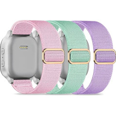 Wizvv Pack of 3 Compatible with Xplora X6 Play/Xplora X6 Pro Children's Nylon Bracelet, Comfortable, Breathable, Elastic Replacement Bracelets for Xplora X6 Bracelets Girls Boys