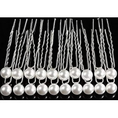 Febbya 0SOT Imitation Pearl Tiara for Brides, Acrylic