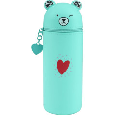 Maxmoc Soft Silicone Pencil Case, Green, cute